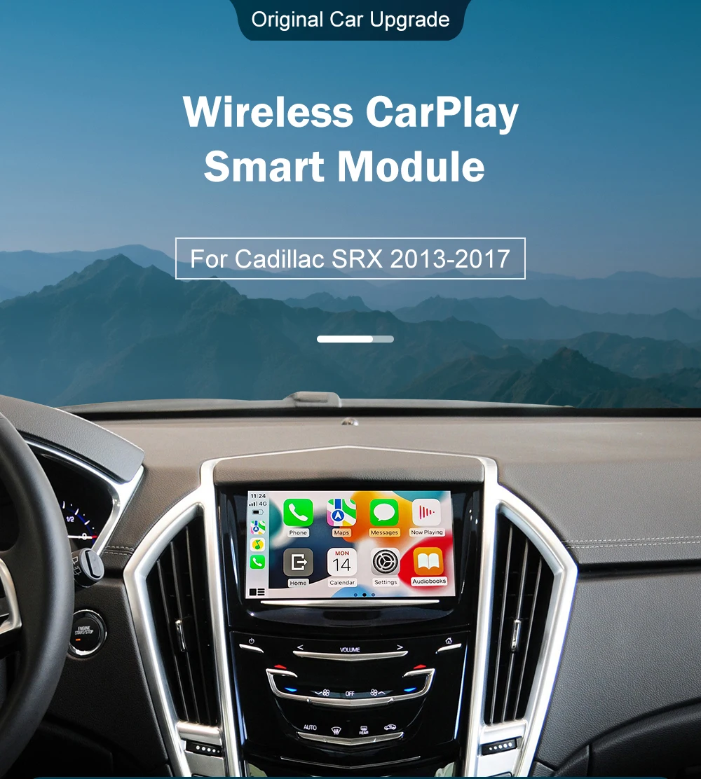 Draadloze Apple CarPlay interface voor Cadillac CUE systeem