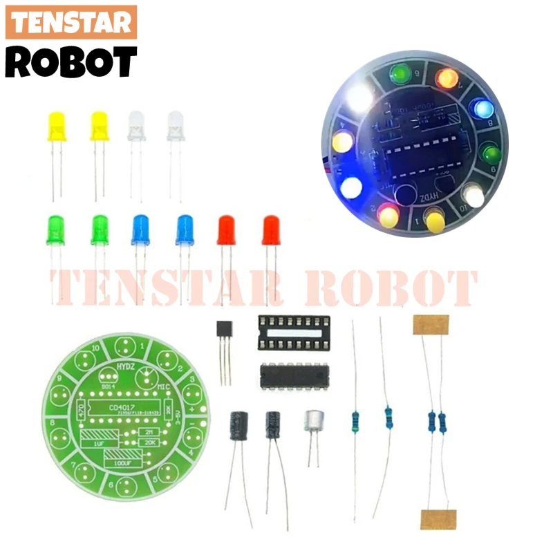 Voice-Activated Heart & Star LED DIY Soldering Kit