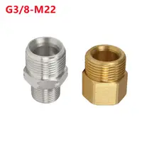G3/8 To M22 High Pressure Wash Gun Hose Adaptor Female & Male Thread BSP 3/8 1