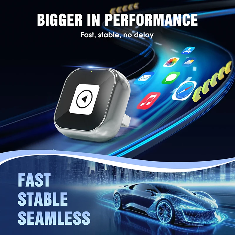 Xiaomi New Wireless CarPlay Android Auto Adapter Smart Mini Box Plug & Play, Uni