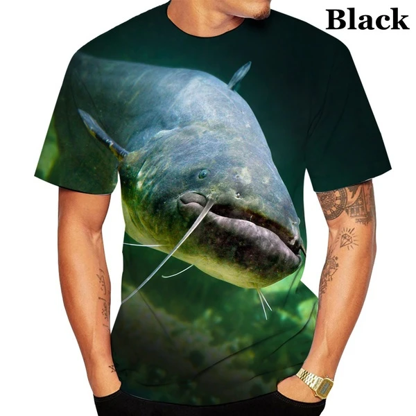 Sublimation Shirts Catfish Clothing Catfish Tshirt Catfish Shirts 3d Catfish 2023