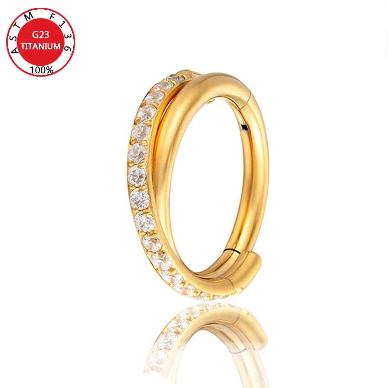 Nose Ring Piercings G23 Titanium Daith Earring 16G Hoop Septum CZ Clicker Hinged Segment Ear Cartilage 6/8/10/12mm nose rings,piercing jewelry,body piercing earrings,ear piercing jewelry,hoop earrings,body piercing jewelry,body jewelry