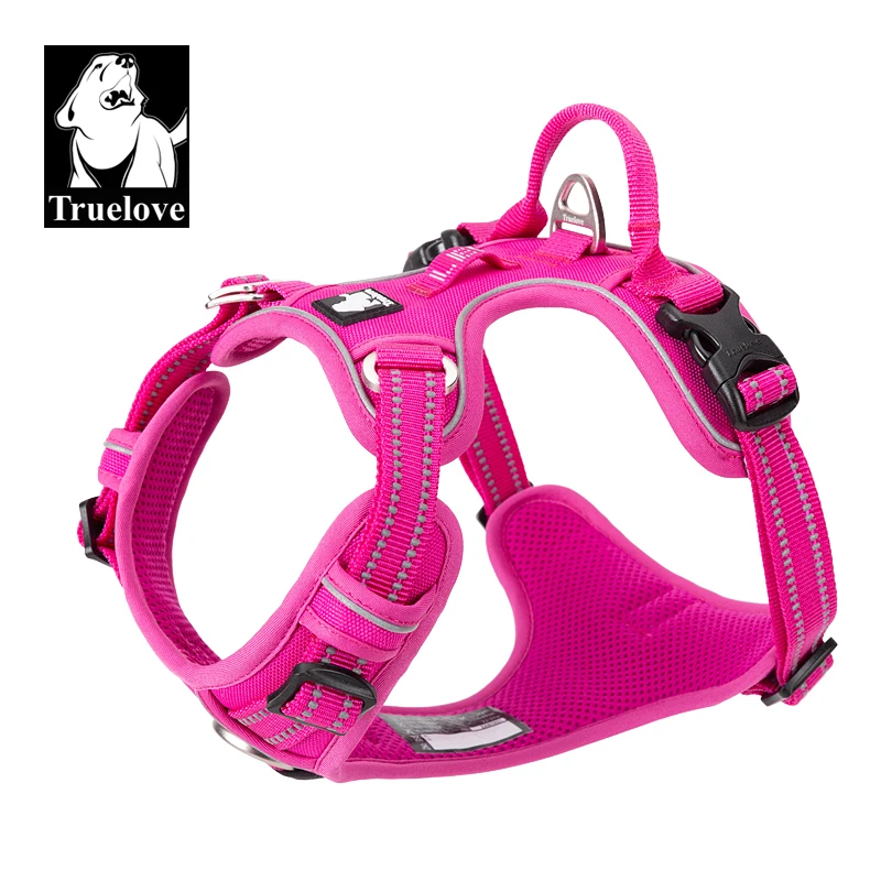 

TRUE LOVE Dog Harness No Pull Nylon Reflective Pet Harness Adjustable Comfortable Control Step-in Brilliant Colors Truelove TLH5