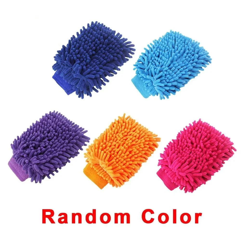 Car Wash Gloves Chenille Coral Fleece Gloves Washing Wiper Car Cleaning Towel Auto Dust Washer Mitt Car Cleaning Accessories BEST SELLERS