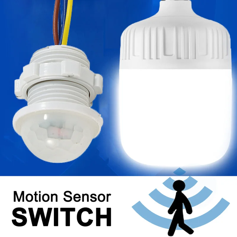 110/220V PIR Infrared Motion Sensor Switch Auto on Off Light Switch PIR Sensor Detector Light Led Sensitive Night Lamp