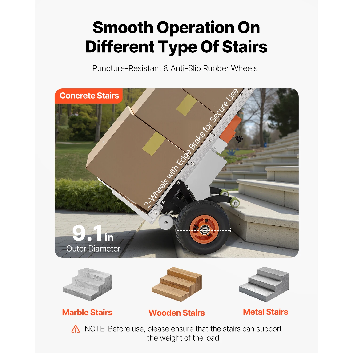 Electric Stair Climbing Dolly Hand Truck for Warehouse Moving