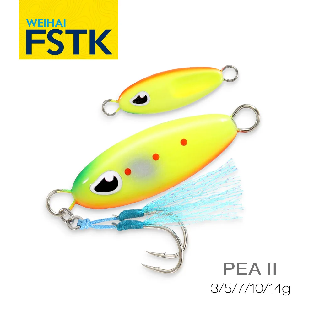 2024 WEIHAI FSTK Micro Jig Rockfishing Köder Metallguss Jigging Löffel Spinner 3/5/7/10/14G Shore Casting Künstlicher Köder Mini Jig