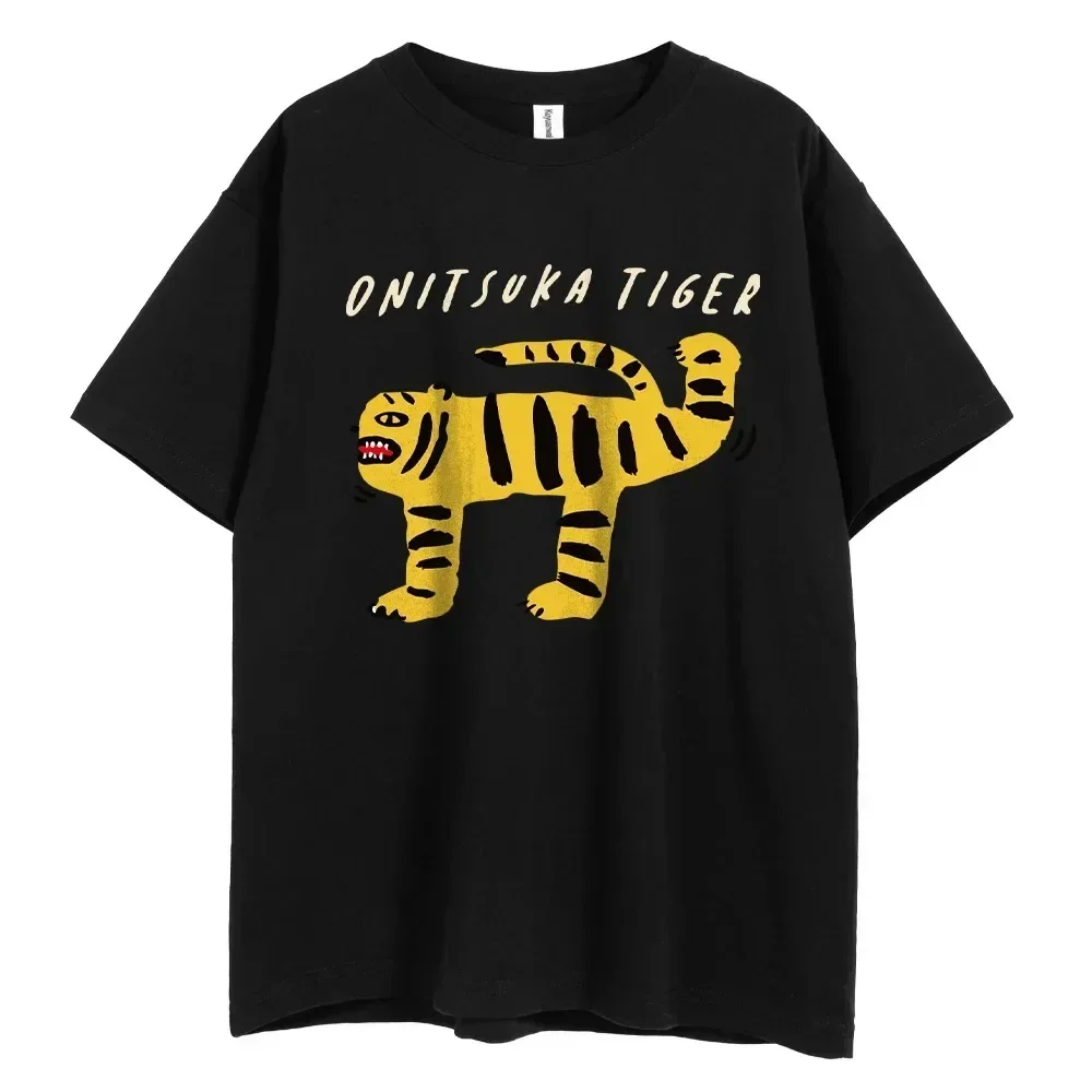 Unisex Onitsuka Tiger Cartoon T-shirt Printed Women's