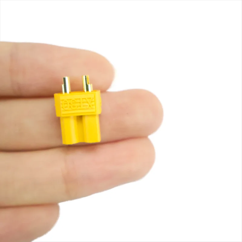 60개 XT30 남성/여성 연결 플러그 쌍 RC 리포 배터리 모터용 15A/30A 18AWG 노란색 플러그 쿼드콥터 FPV 드론용