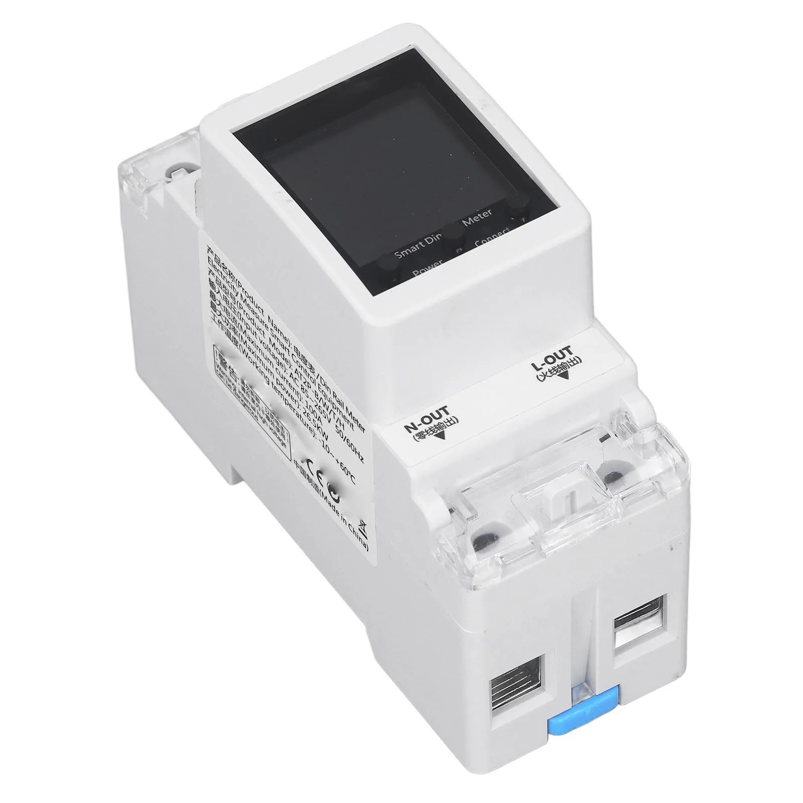 

Electricity Usage Monitor WiFi Energy Meter AC85‑265V Mobile APP Control Power Off Memory DIN Rail Mounting for Household Use