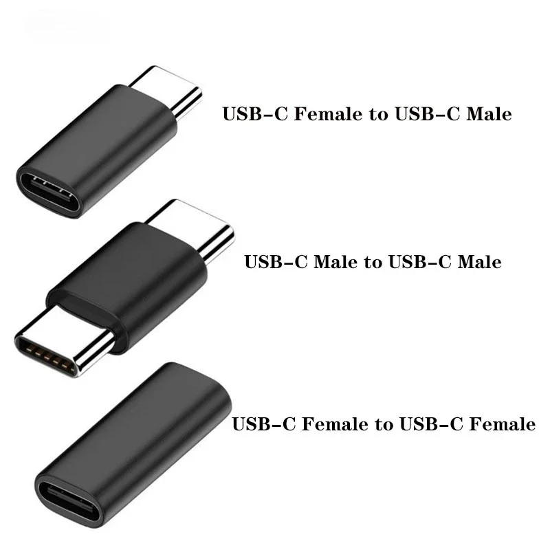 3-Pack USB-C to USB-C Adapter Set for Fast Charging and Data Transfer