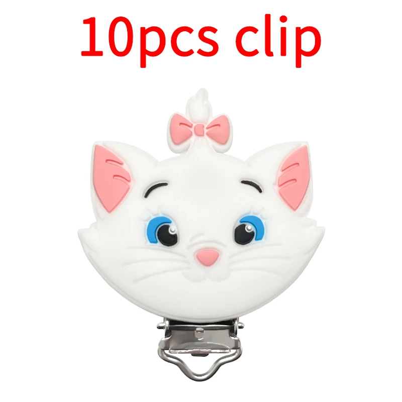 10pcs Silicone Disney Clips, Baby Pacifier Clips Holder, Silicone Dummy Pacifier Chain Accessories, BPA-Free Customized, Pacifier Clip, Pacifier Chain, Pacifier Accessories
