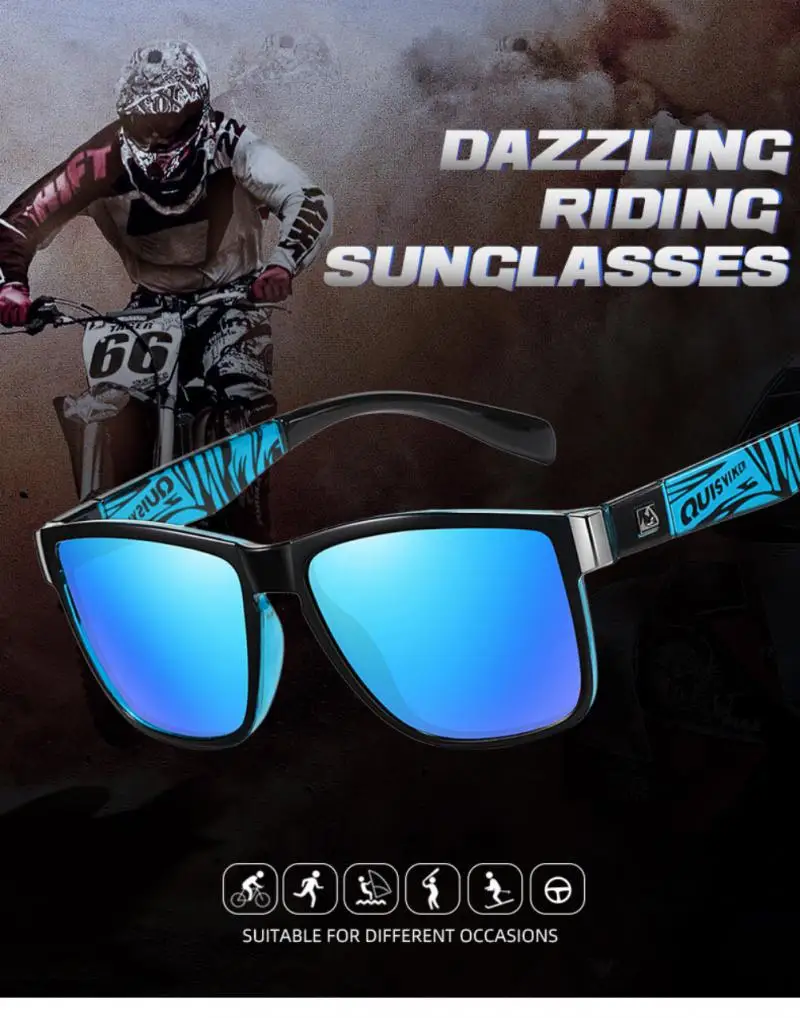 DUBERY 9 Colors Men Sport Polarized Sunglasses Outdoor Riding Driving Eyewear 
