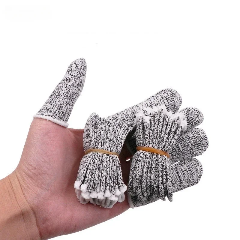 Finger Cots Thumb Protector Anti-Cut Fingertips Finger Sleeve Flexible Resistant Protection Cots for Work DIY 10 Pcs disposable finger covers