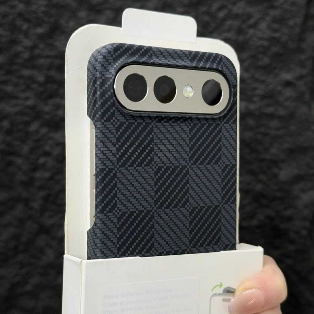 Luxury Matte Carbon Fiber Texture Anti-Fall Phone Case, Non-Slip Protective Shell