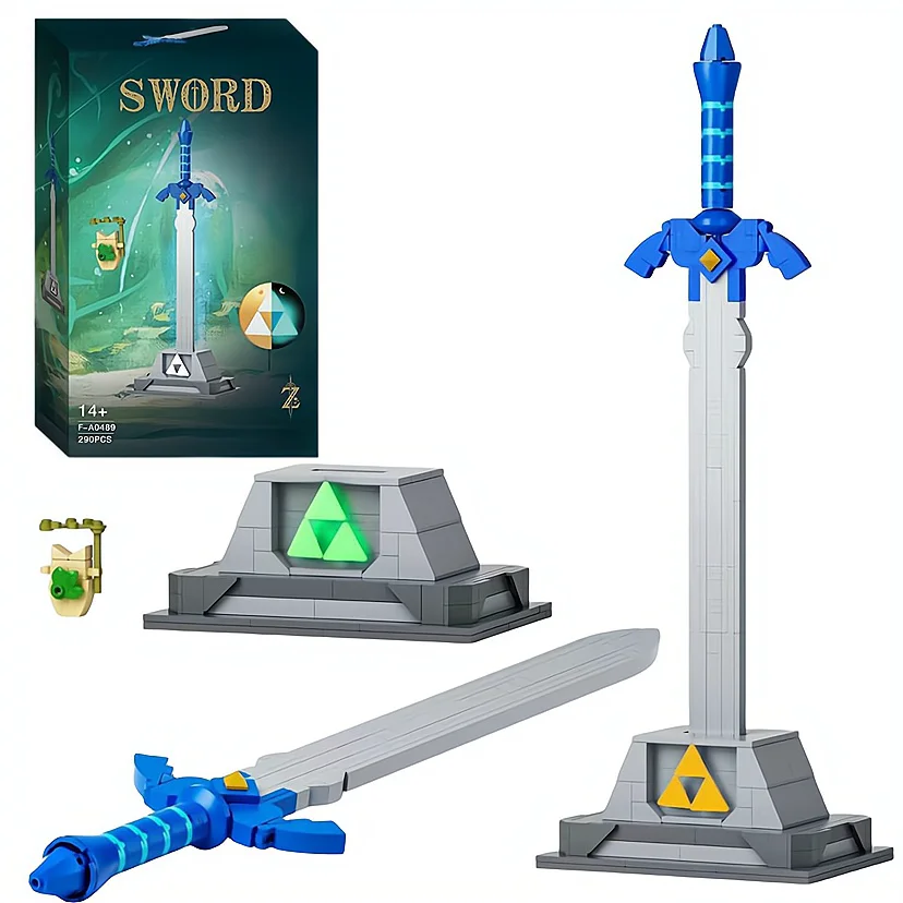 Master Sword Creative Building Block Toy Set, Desktop Building Bricks,Assembly Building Kit(290PCS)
