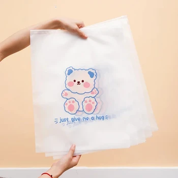 30 PC 1 팩 자동차 빈 가방 청소-가방 휴대용 투명 가방 홈 오피스 일회용 가방 만화 패턴