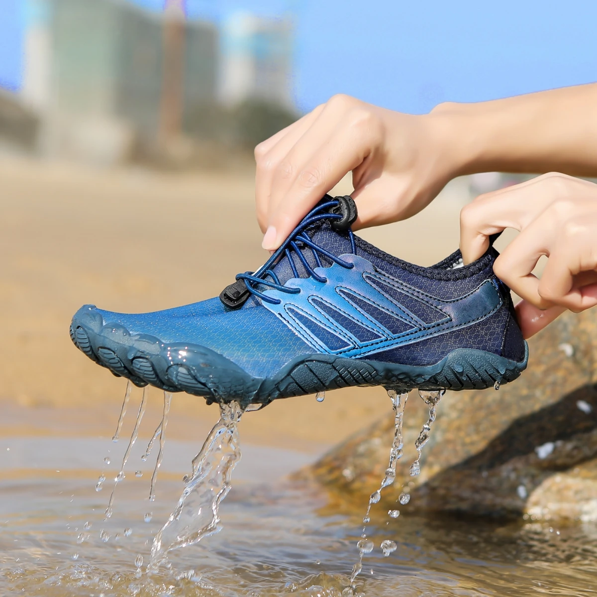 Sneakers Mens Rubber Water Shoes Aqua Shoes Men Women Swimming