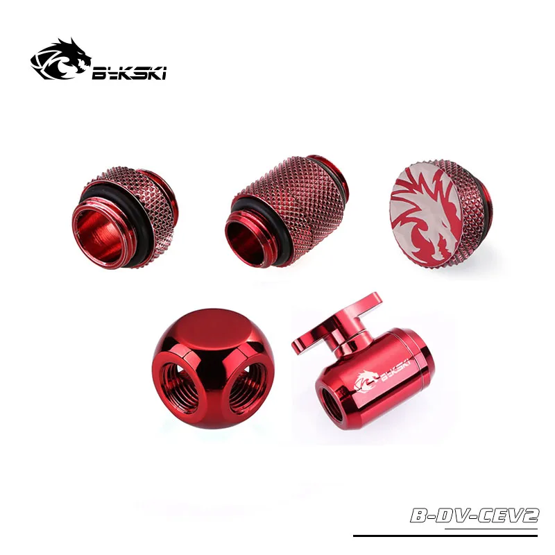 Bykski Kit Interruptor de Válvula de Água Dupla g1 Interno Thread Thread Thread Cooler Sistema Conector Interruptor Mais Plugue Macho para Macho Montagem
