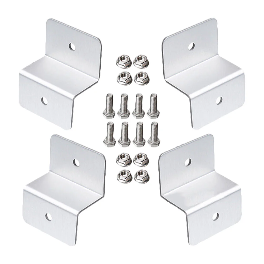 

4 Pcs Wall-mounted Solar Panel Support Holder Aluminum Alloy Mounting Bracket