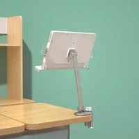 Desk Clamping Aluminum Reading Book Stand Multi-angle Adjustable Reading Book Bracket Table Camping Book Holder Tablet Stand 2