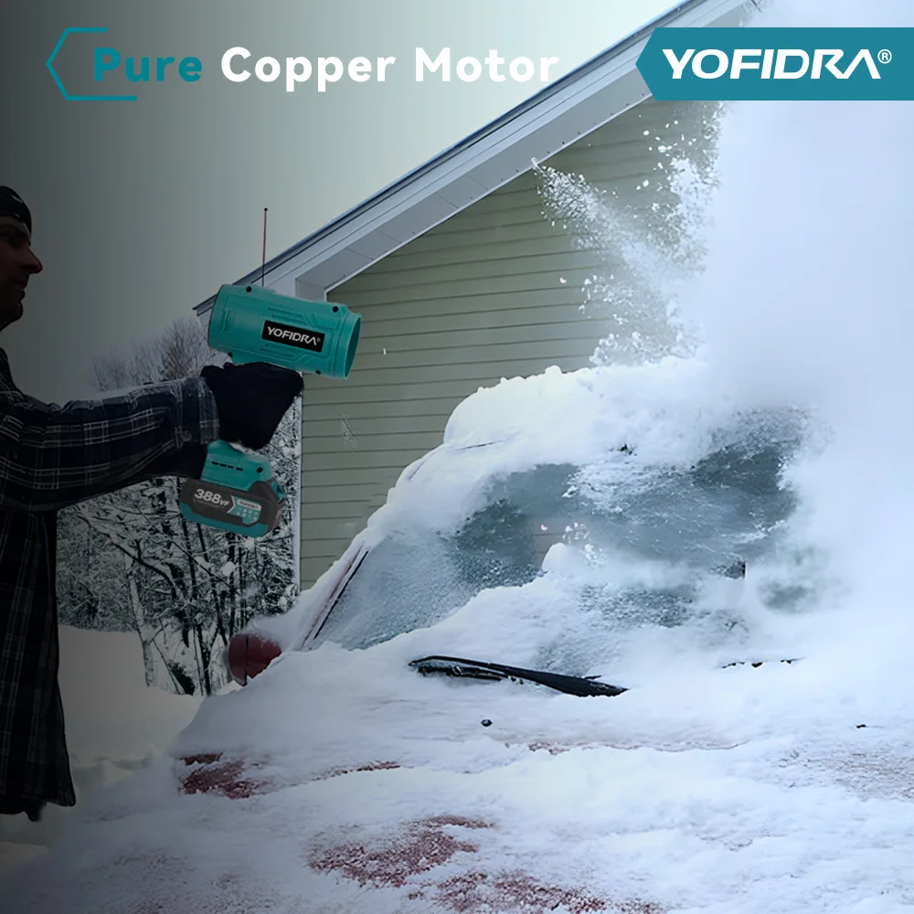 YOFIDRA 1200W High Power Turbo Fan 150M/S Handheld Thrust Violent Fan Stepless Speed Turbofan Snow Blower For Makita 18V Battery 3