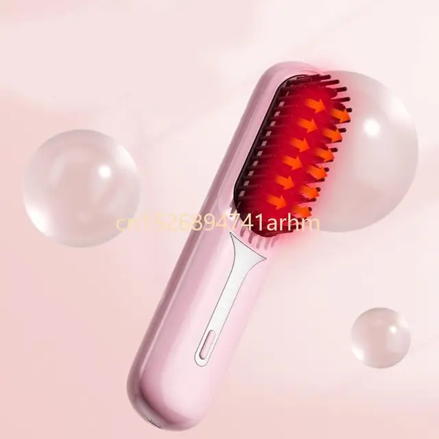 Travel Friendly Cordless Hair Straightener Brush Rechargeable Styling Comb 1