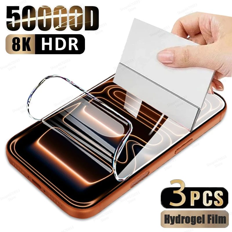 Premium 3-Pack Hydrogel Screen Protector Film