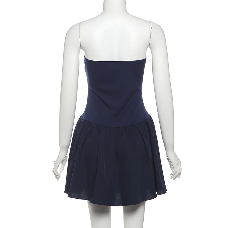 slim fit dress slacks Sculpted Neck Mini Fit and Flare Dress main image 0