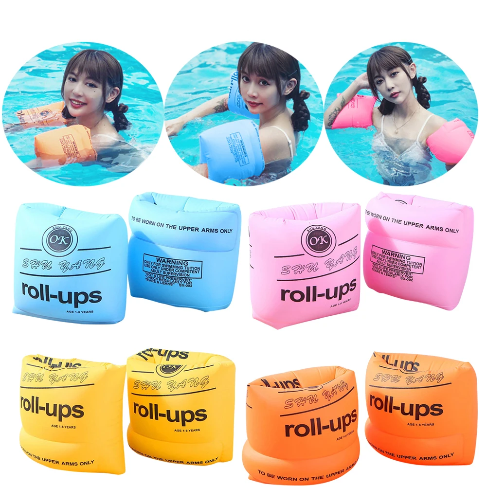 Arm Float Adult Kids Swimming Inflatable Arm Rings Portable Floating Circle Sleeves Pool Buoy Armbands Swimming Pool Floaters 25pcs lightweight finger cots anti skid finger cots portable finger sleeves rubber finger protectors