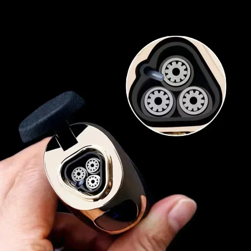 JOBON-luxury Rechargeable Gas Hybrid Lighter, Personalized Creative Three Straight Blue Flame, Touch Cigar Lighter 5