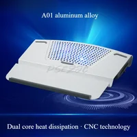 Aluminum Alloy Laptop Cooler Semiconductor Chip Base Cooling Tablet Stand Fan Pad - Image 5