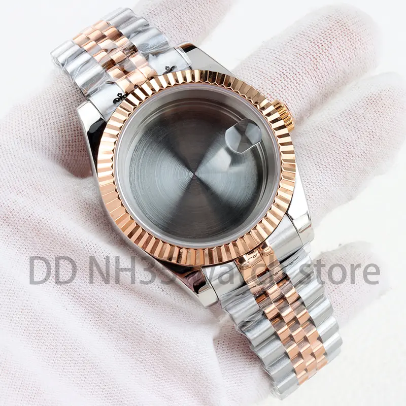 36mm/39mm NH35 Watch Case Sapphire Glass 20mm Solid 316L Stainless Steel Bracelet for Datejust NH35 NH36 Movement 28.5mm Dial - Image 15