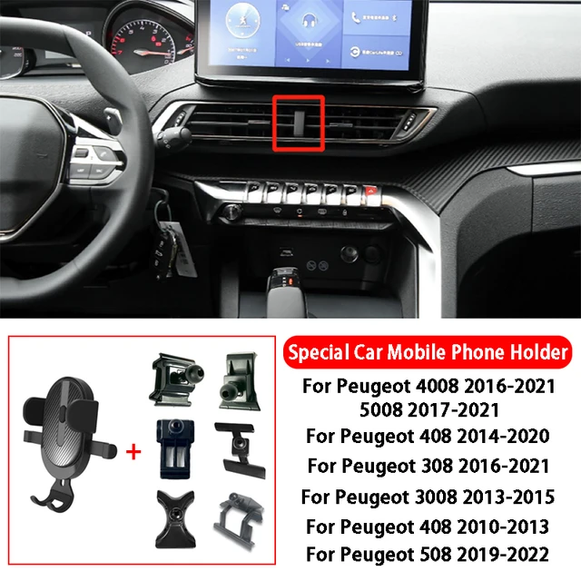 Auto Telefon Halter Air Vent Halterung Handy Stehen Unterstützung  Smartphone Halterung Für Peugeot 3008 4008 5008 308 408 508 - AliExpress