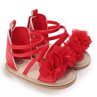 Infant Baby Shoes Baby Girl Shoes Flower Toddler Flats Summer Sandal Soft Casual Anti-Slip Crib Shoes First Walker 5