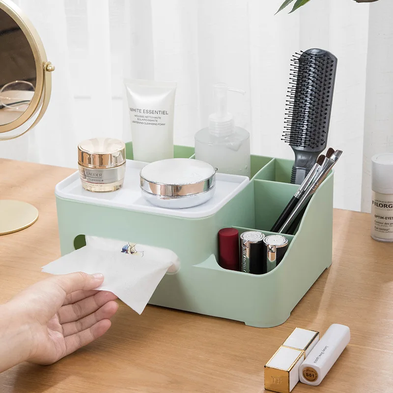 Nordic Multi-function Tissue Box Remote Control Storage Box