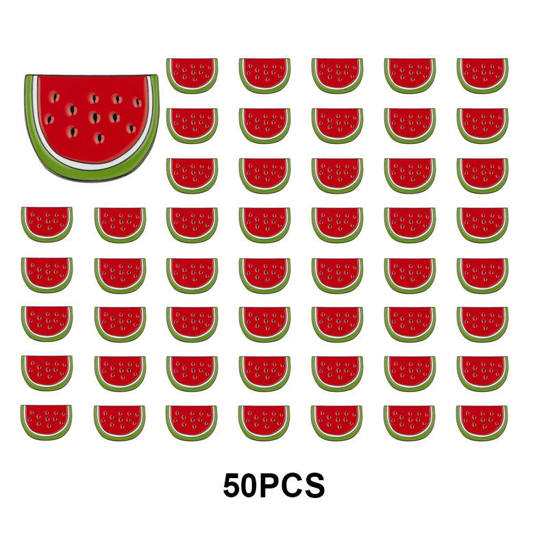 1-5-10-50-100PCS 워터 멜론 휴대폰 3M 스티커 배지 금속 핀 브로치 핀