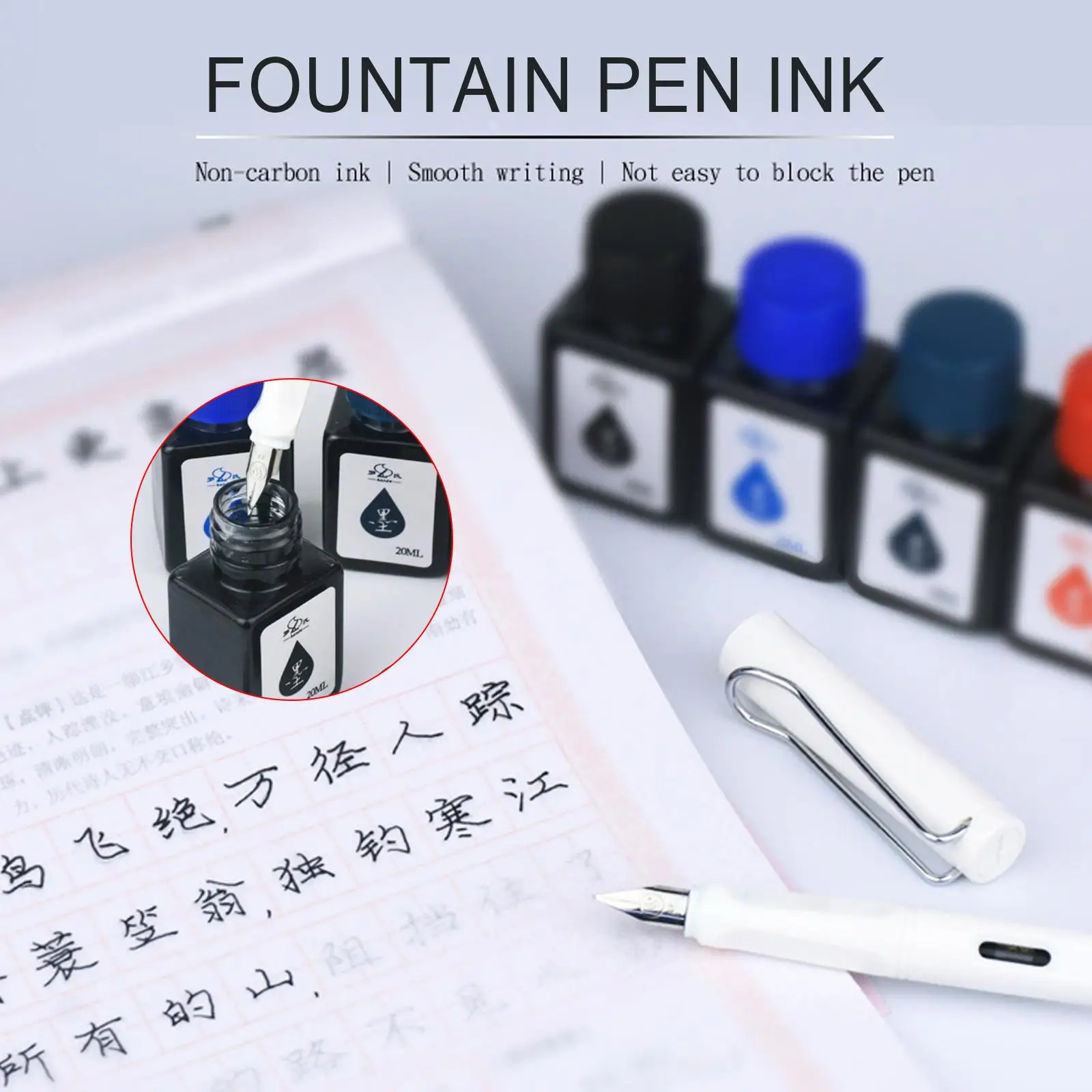 20ml Fountain Pen Ink Dip Pen Ink Bottle Blue Refilling Writing Inks Available Calligraphy Art Sac Students Station fountain pen ink,calligraphy ink
