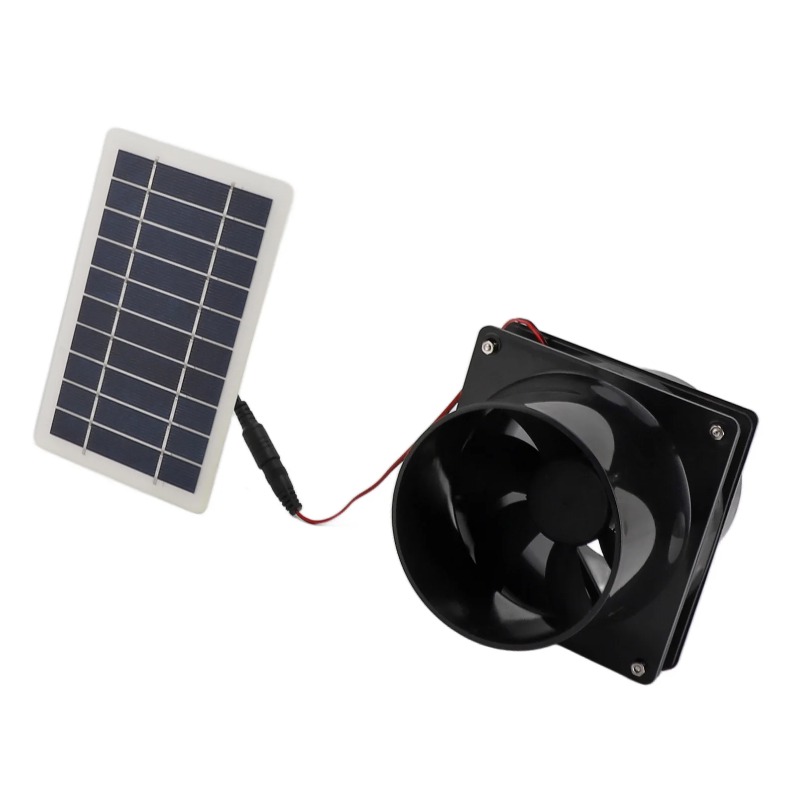 10W 12V Solar Powered Exhaust Fan For Round Pipe ABS Solar Panel Ventilation Fan Kit For Pet House Chicken Coop RV Greenhouse 10 ventilation fan