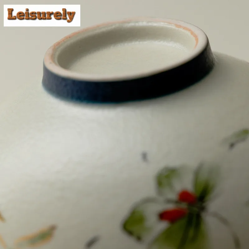 2pc/lot Butterfly Orchid Teacup Boutique Tea Bowl Mug Tea-tasting Meditation Cup Jianzhan Master Cups Teaware Accessories 80ml