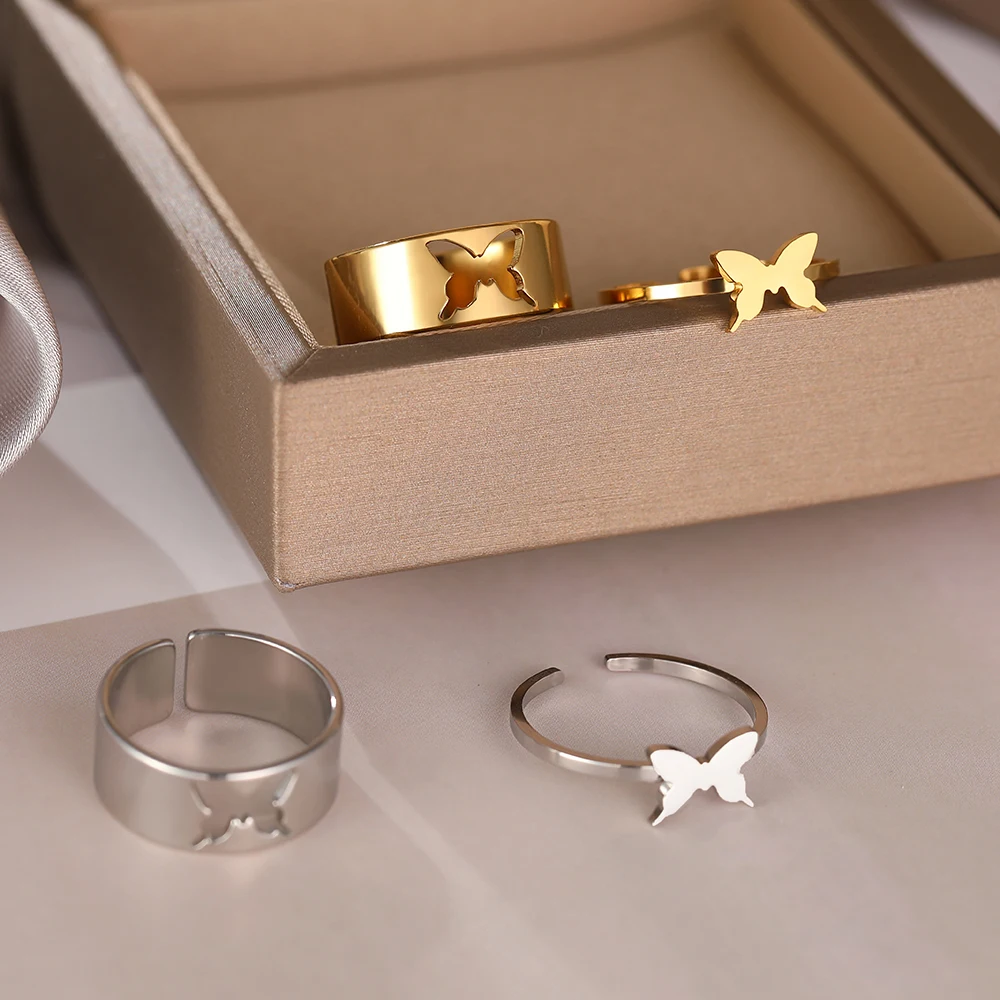 Engagement Matching Butterfly Matching Couple Rings Butterfly