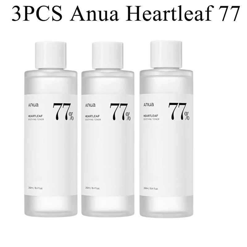 

3PCS 250ml Anua Heartleaf 77% Original Toner Organic Soothing Refreshing Toner Remove Dead Skin Moisturize Close Pores