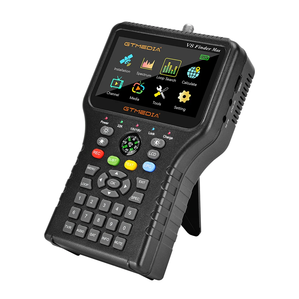 Satellite Signal Finder GTMEDIA V8 Finder max DVB-S/S2/S2X H.264/H.265 (8 bit) H.265 ACM