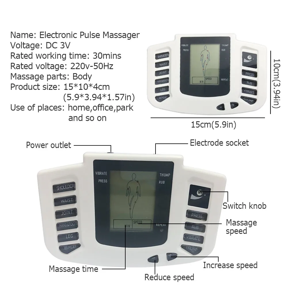 Electrode Pads Tens Electrode Pads Massage Eletric Muscle Stimulator Back Massager for Body Foot masajeador sauna Muscle Electrostimulator