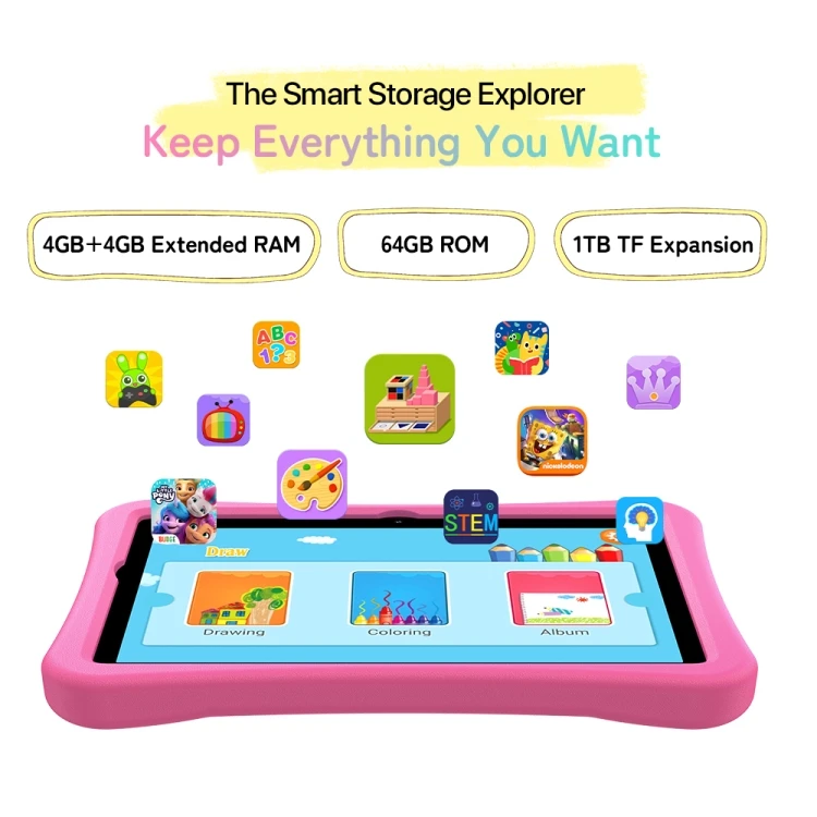 MIDIGI G2 Tab Kids Tablet PC 4GB+64GB Android 13 Quad Core 10.1" 6000mAh Global Version with Google Play Children Tablets