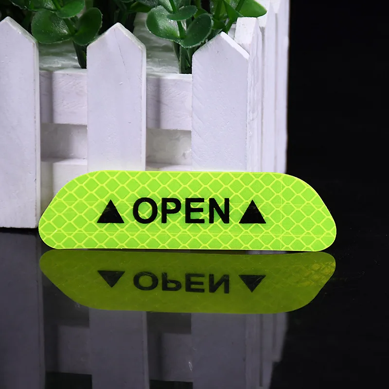 반사 필름 스트립 4개, 안전 경고 스티커, 다이아몬드 자동차 도어, 노출된 몸체, 애완동물