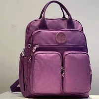 Fashion Woman Backpack Waterproof Nylon Soft Handle Solid Multi-pocket Travel Zipper Feminina School Bags Laptop Backpack - Image 5