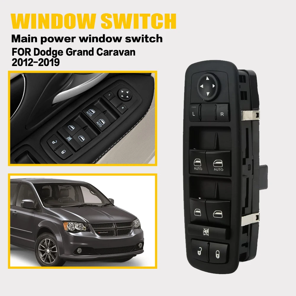 

Window Switch Compatible with FOR Dodge Grand Caravan 2012 2013 2014 2015 2016 2017 2019 Driver Side Master Power Window Switch