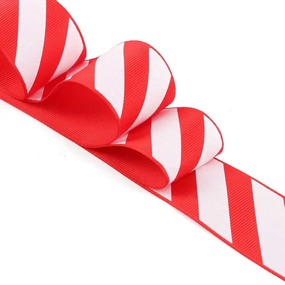 Cinta De Bastón De Caramelo Esmerilado Rojo Blanco 3.81 Cm X Rojo/blanco Nombre Del Diseño