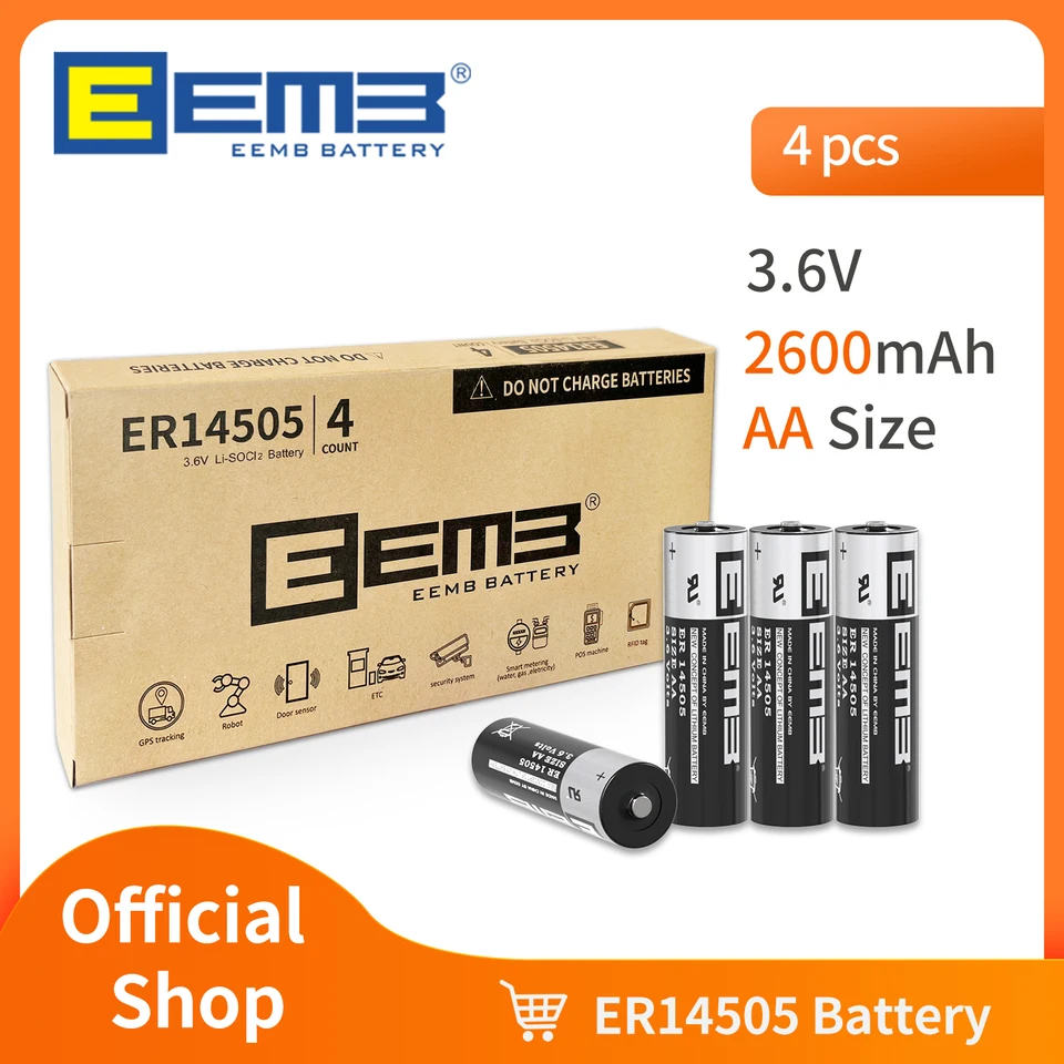 ER14505 Lot de 10 piles au lithium AA 14505 3,6 V 2400 mAh Li-SOCl2 non  rechargeables : : Électronique